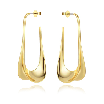 Culturesse Carmela Catwalk 60mm Loop Earrings - Gold