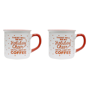 2PK Splosh Christmas Holiday Cheer Ceramic Mug 12cm Red/Green