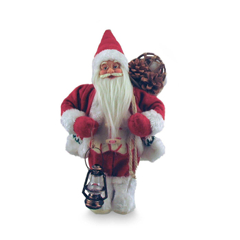 Traditional Santa With White Festive Decoration Trim 30cm Novelty