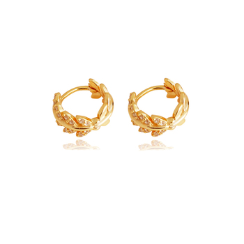 Culturesse Karah 10mm Dainty Hoop Earrings - Gold Vermeil