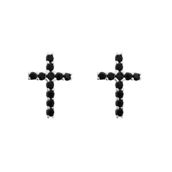 Culturesse 11mm Say A Little Prayer Stud Earrings - Black