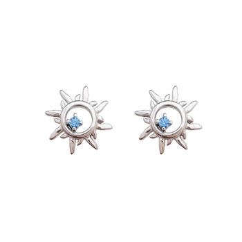 Culturesse 10mm My Little Sunshine Stud  Earrings - Silver