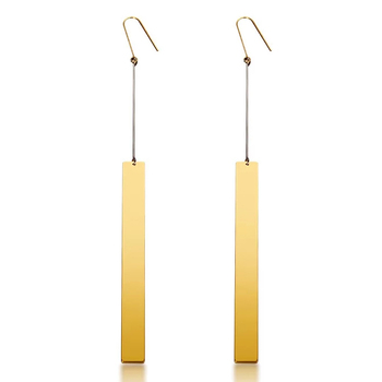 Culturesse Betsy 180mm Runway Long Drop Earrings - Gold