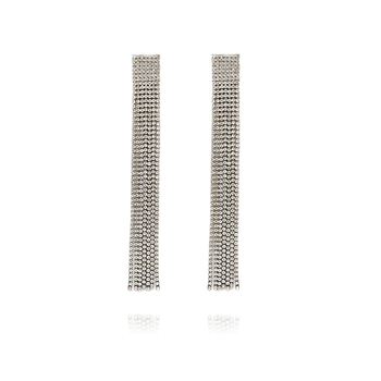 Culturesse Rilla 1.6cm Crystal Diamante Earrings For Pierced Ears - Silver