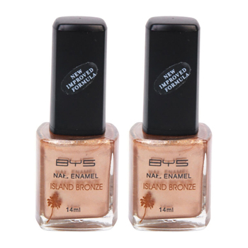 2PK BYS 14ml Nail Polish Island Bronze - Gold Boom