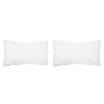 2PK Bambury Home Living Decorative King Chateau Pillowcase White 52 x 95cm