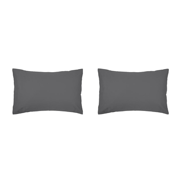 2PK Bambury Home Living Decorative Std Chateau Pillowcase Pewter 48 x 73cm