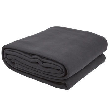 Bambury King Bed Villa Polar Fleece Blanket Charcoal Soft Woven Home