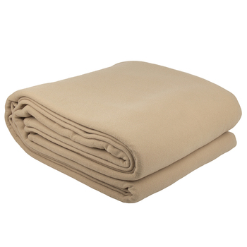 Bambury Single Bed Villa Polar Fleece Blanket Camel Soft Woven Home