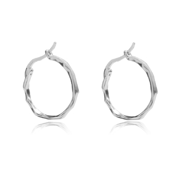 Culturesse Original 20mm Everyday Hoop Earrings - Silver