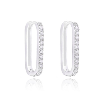 Culturesse Parker Dainty 20mm Huggie Earrings - Silver