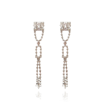 Culturesse Laverne 122mm Later On Drop Earrings  For Pierced Ears - Silver