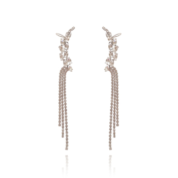 Culturesse Madelyn 125mm Attached To You Earrings - Silver