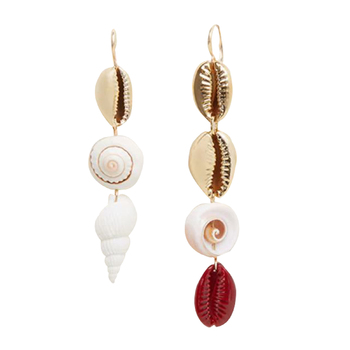 Culturesse LuLu 10cm Bohemian Mismatching Shell Drop Earrings