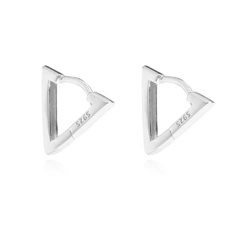 Culturesse Irma 14mm Modern Minimalist Dainty Silver Earrings