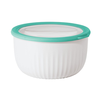 Oggi 3.7L Plastic Serve Bowl Food Storage w/ Lid - White