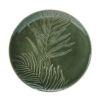 Mikasa Jardin Stoneware Round Serving Platter, 35.5cm - Green