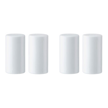 2PK Mikasa Chalk Porcelain Salt and Pepper Shakers, 8cm, White