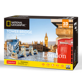 120pc National Geographic 21.5cm London - Tower Bridge 3D Puzzle 8+