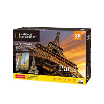 80pc National Geographic 70cm Paris -  Eiffel Tower 3D Puzzle 8+