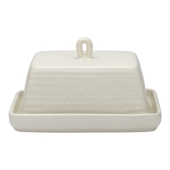 Ecology Ottawa Stoneware Butter Dish & Tray Calico 17.5cm