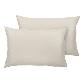 Ecology Dream Pillowcase Pair Size 73 x 48cm Stone Bedding