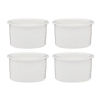 4pc Ecology Signature 11cm Porcelain Ramekin Dish - White