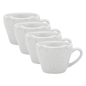 4PK Ecology Teddy Stoneware Kids/Childrens Drinking Mug Oatmeal 120ml