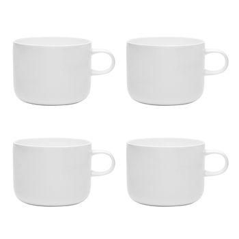 4PK Ecology 420ml Canvas Short Espresso/Coffee Mug Tableware - White 