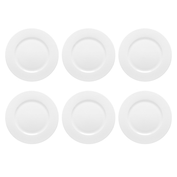 6PK Ecology 20cm Canvas Side Plate Rim Dinnerware - White