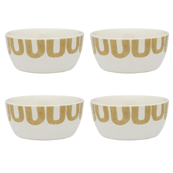 4PK Ecology Nomad Stoneware Glazed Noodle Bowl 15x7cm Amber