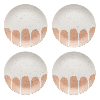 4PK Ecology Nomad Stoneware Glazed Side Plate 21cm Blush