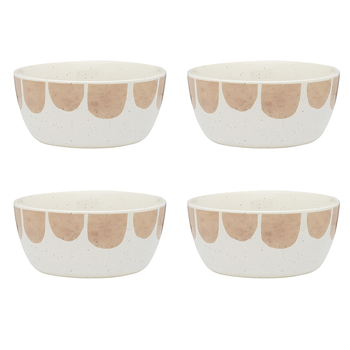 4PK Ecology Nomad Stoneware Glazed Noodle Bowl 15x7cm Blush