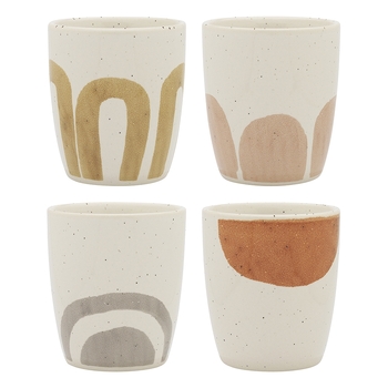 4pc Ecology Nomad Stoneware Latte Cups Arch 250ml