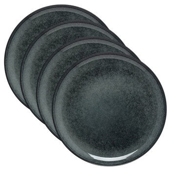 4PK Ecology Element 26.5cm Stoneware Dinner Plate Round - Raven