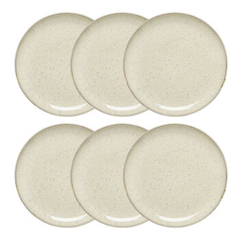 6PK Ecology Element 20cm Stoneware Side Plate Round - Doe