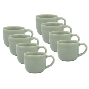 8pc Ecology Element Stoneware 120ml Cuddle Mug - Dew