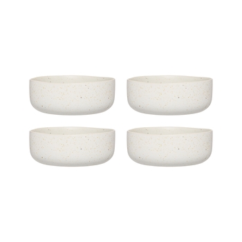 4pc Ecology Domus 16.5cm Stoneware Soup Bowl Set Round - Ecru