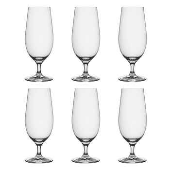 6pc Ecology 460ml Classic Crystalline Glass Stem Beer Drinking Set - Clear