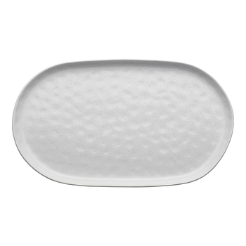 Ecology Speckle Milk 40cm Stoneware Oval Serving Platter - White