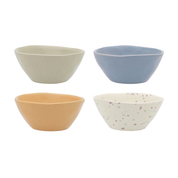 4pc Ecology Speckle Stoneware Dip Bowl Set 11cm Assorted Colours