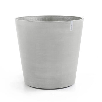 Ecopots Amsterdam Wheels 80cm Home Decor Garden Plant Pot White Grey