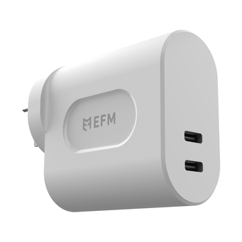 EFM 65W GaN AU/NZ Plug Wall Charger w/ PD/PPS - White