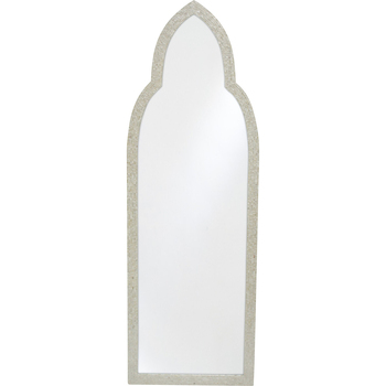 LVD Moroc Floor Capiz/MDF 180cm Mirror Wall Hanging Display - Ivory