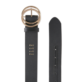 Elle Women's Gisselle Connected Ring Belt Black Large