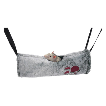 Rosewood 2 in 1 Hammock & Hanging Ferret/Hamster Reversible Pet Tunnel Grey