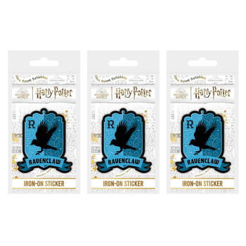 3PK Wizarding World Harry Potter Ravenclaw House Crest Iron-On Patch