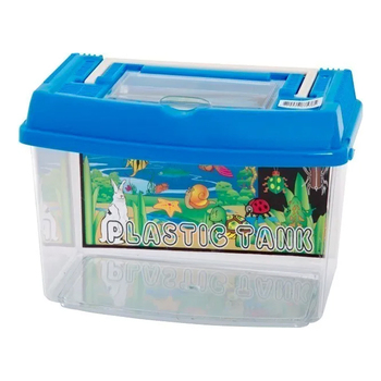 Plastic Fish/Bug/Insect Aquarium Container Medium 21cm 4.5L w/Lid Assorted