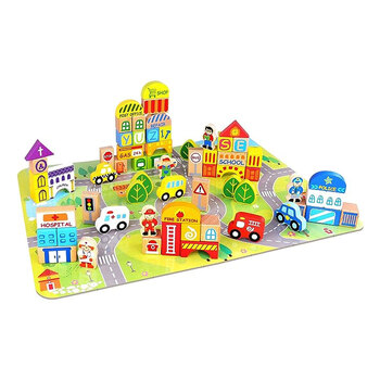 Fat Brain Toy Co. My Town Block Set Kids Toy