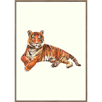 Rayell Framed Kids Artwork Tiger Natural Cream 50x70cm